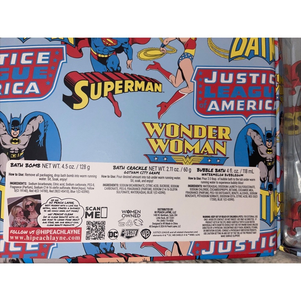 DC Justice League Gift Bath Set Batman Wonder Women Superman Bubble Bath, Fizz… - Picture 4 of 6